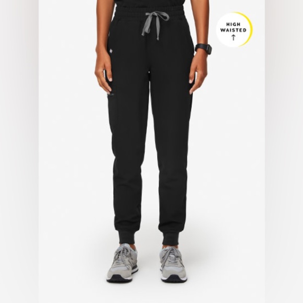 Figs High Waisted Zamora Pants in Black, Size Small/Petite